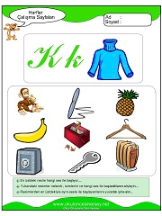 K Sesi Çalışma Sayfaları